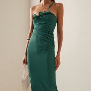 Christopher Esber Venus Maxi  Dress Green
